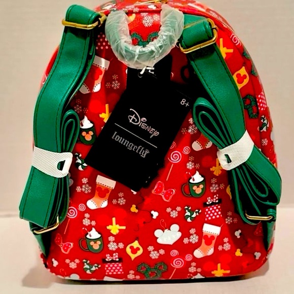 Loungefly Disney NWT Mickey Holiday Sweets & Treats Mini Backpack & Wallet - Picture 4 of 9